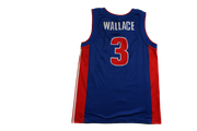 Maillot basket rétro Pistons Détroit N°3 Wallace NBA