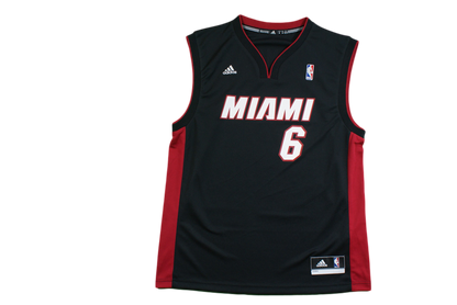 Maillot basket rétro Heat Miami N°6 James NBA