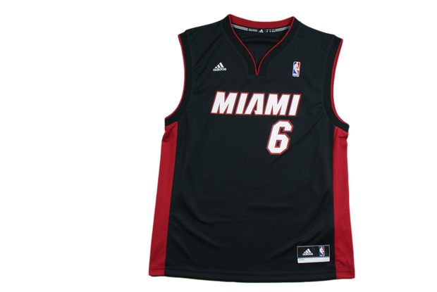 Maillot basket rétro Heat Miami N°6 James NBA