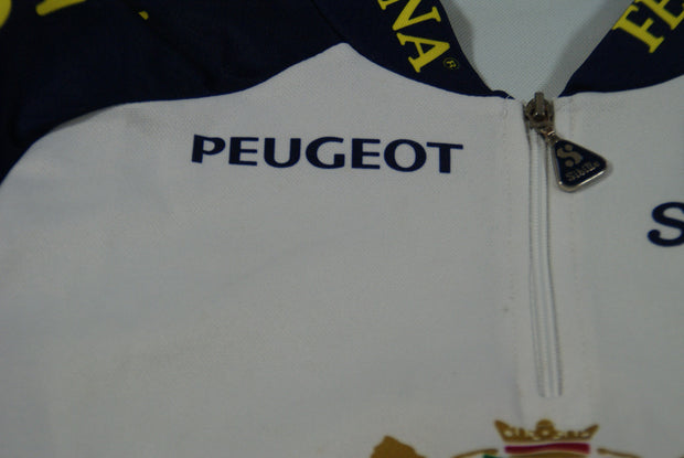 Maillot vélo rétro Festina Peugeot Sibille