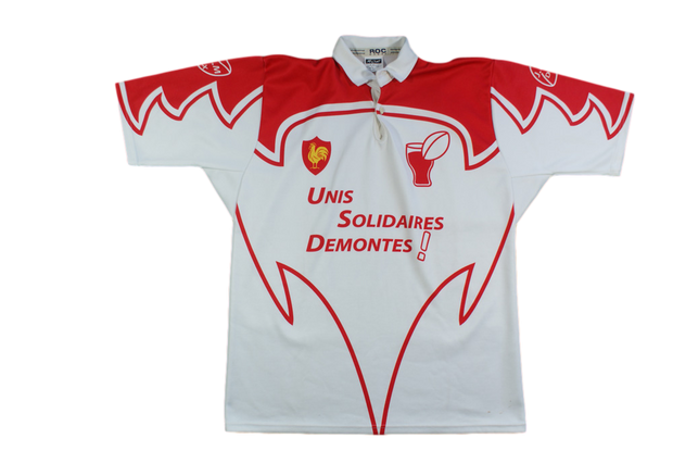 Maillot rugby rétro Unis Solidaires Démontés France-Pays de Galle 2006