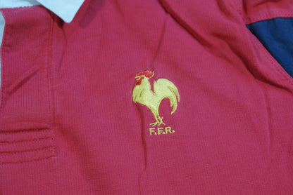 Polo rugby vintage rouge Equipe de France Nike