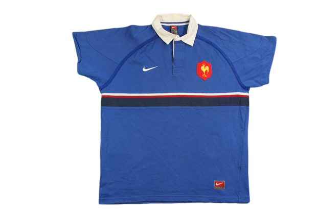 Polo rugby vintage équipe de France manches courtes Nike