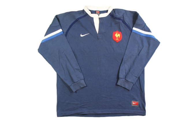 Polo rugby vintage XV de France manches longues