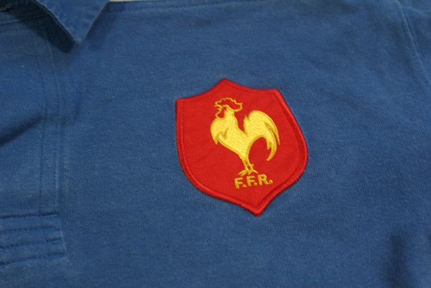 Polo rugby vintage équipe de France bleu Nike