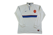 Polo rugby vintage blanc équipe de France manches longues