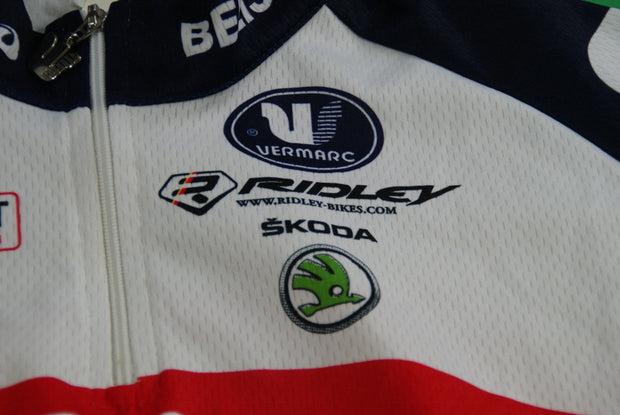 Maillot vélo rétro Ridley UCI Skoda Lotto Vermarc