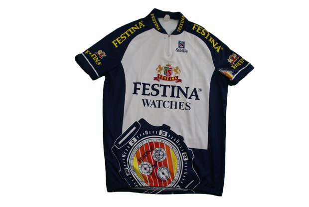 Maillot vélo rétro Festina Sibille