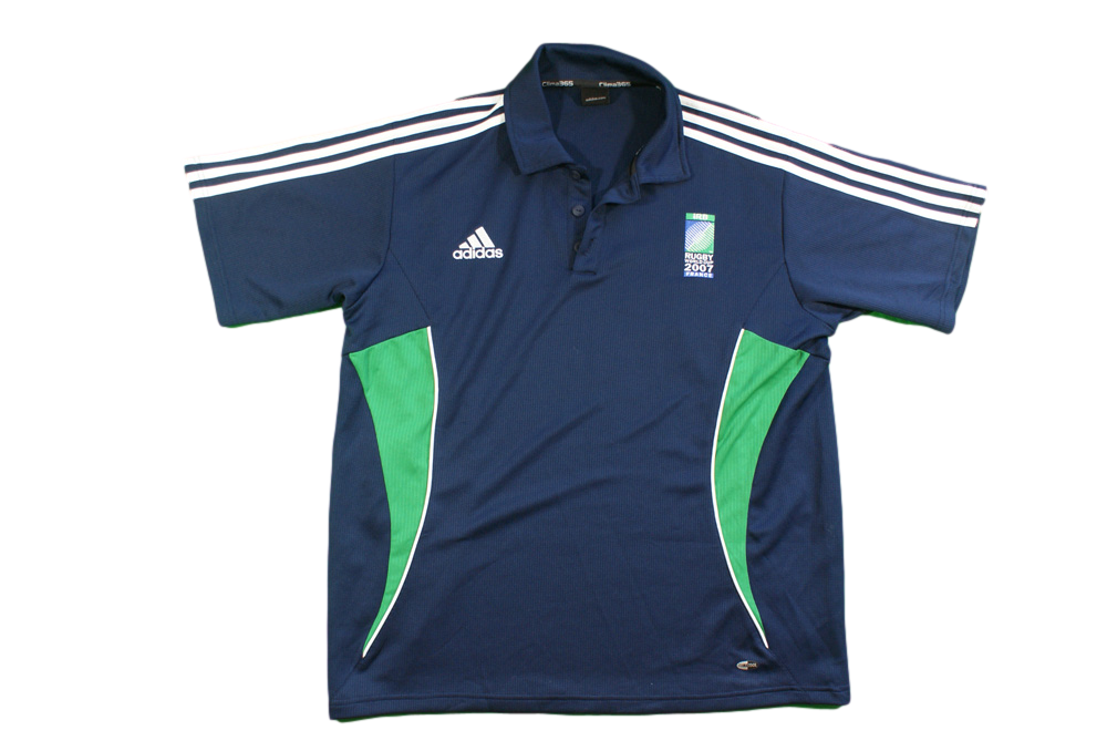 Polo rugby rétro Irlande Coupe du Monde 2007 Adidas