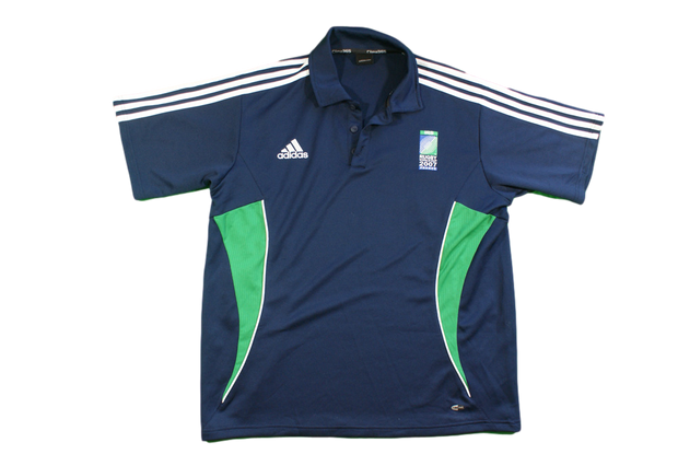 Polo rugby rétro Irlande Coupe du Monde 2007 Adidas