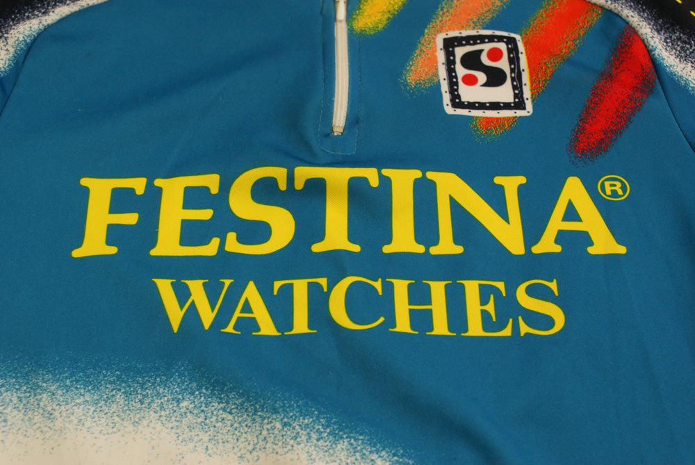 Maillot cyclisme vintage Festina Sibille