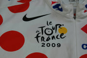 Maillot à pois vélo rétro Nike Tour de France 2009 Carrefour