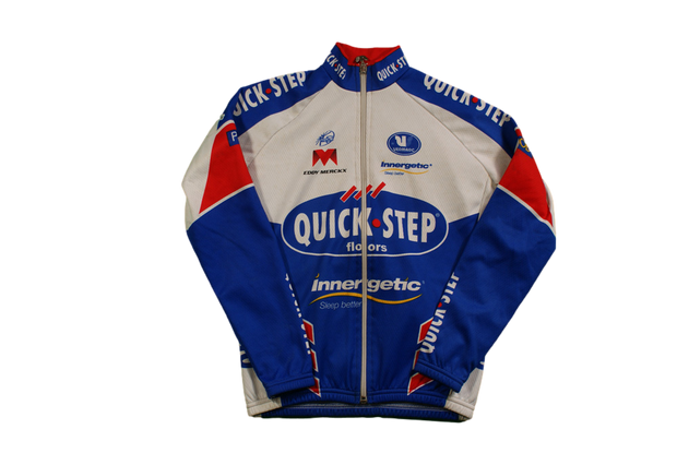 Veste cyclisme vintage Quick Step Innergetic Eddy Merckz UCI Vermarc