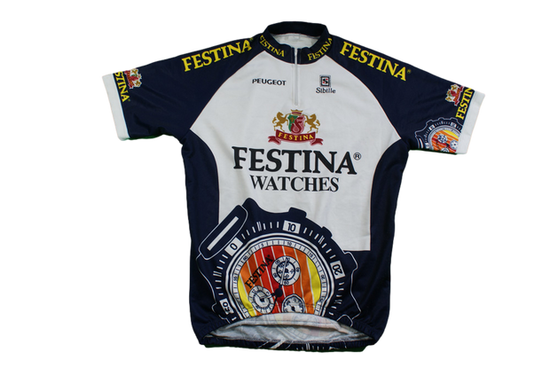 Maillot cyclisme vintage Sibille Festina Peugeot