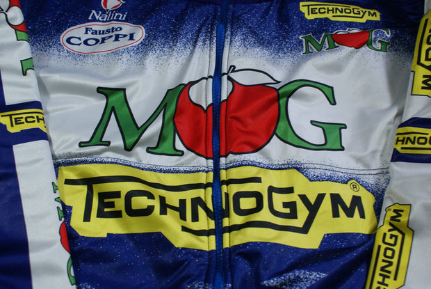 Coupe-vent de cyclisme professionnel italien MG - Technogym 1994, taille L - France Coupe-vent de cyclisme professionnel italien MG - Technogym 1994, taille L - France
