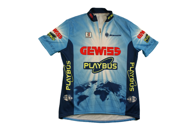 Maillot cyclisme vintage Gewiss Bianchi Biemme Playbus