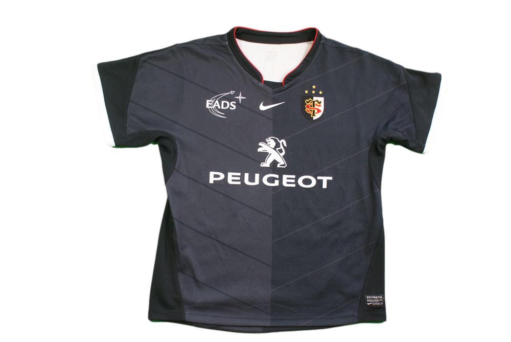 Rare rugby ancien maillot blanc asics rc toulon ance shirt à Fontaine