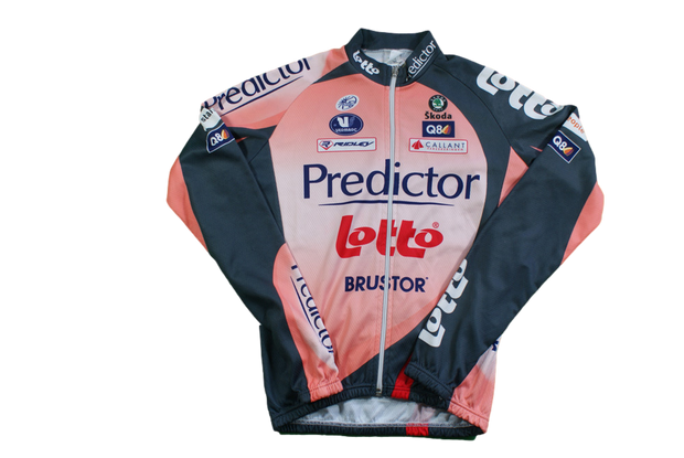 Veste cyclisme vintage Lotto Vermarc Predictor Ridley Q8 UCI