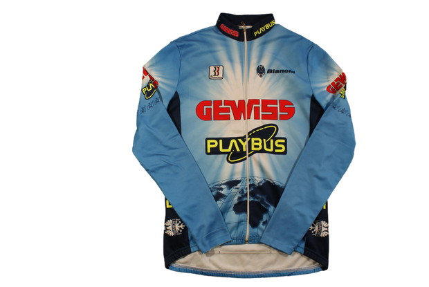 Maillot cyclisme vintage Gewiss Bianchi Playbus Biemme