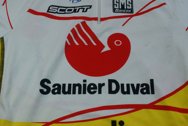 Maillot cyclisme vintage Santini Saunier Duval Scott UCI