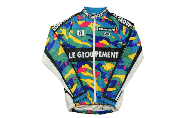 Veste vélo rétro Biemme Bianchi Le groupement