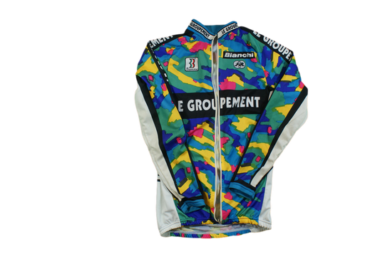 Veste vélo rétro Biemme Le groupement Bianchi