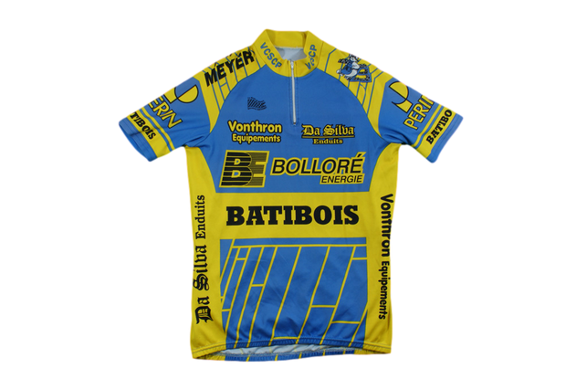 Maillot vélo rétro Batibois Meyer Bolloré energie