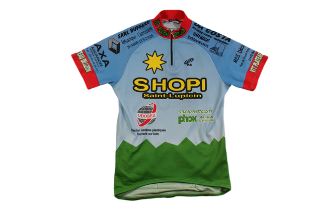 Maillot vélo rétro Poli Shopi