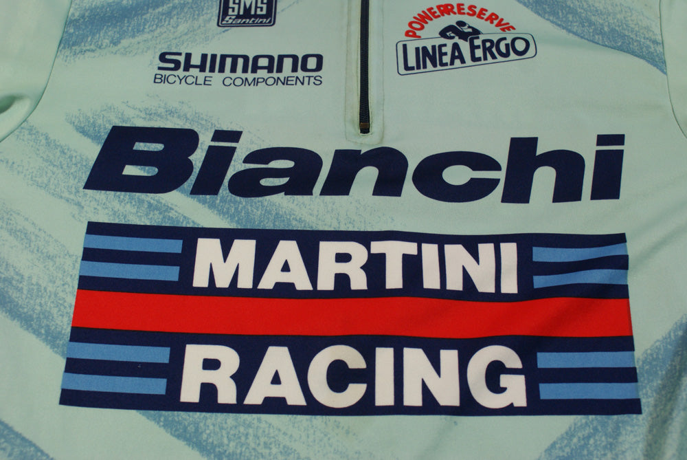 Maillot vélo vintage Santini Bianchi Martini Racing Diesel Shimano – The Sport Nuggets