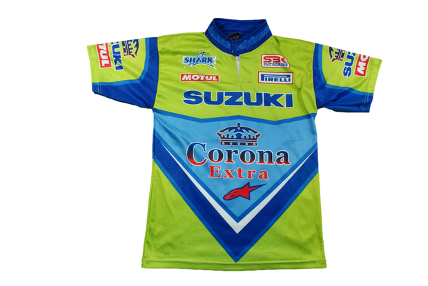 Maillot vélo rétro Shark Pirelli Corona Extra Suzuki Motul