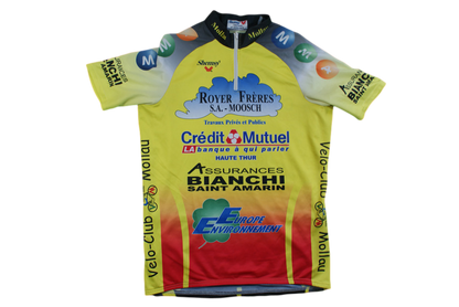 Maillot vélo vintage Shemsy Crédit Mutuel Bianchi MMA