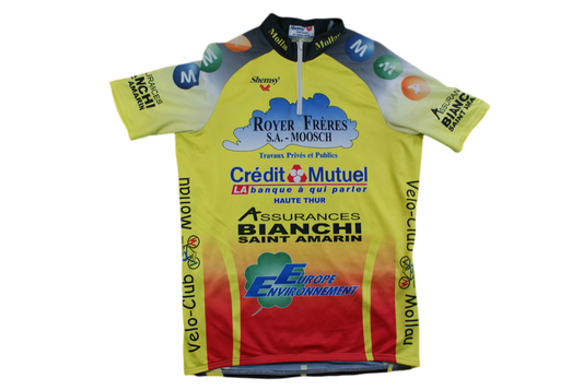Maillot vélo vintage Shemsy Crédit Mutuel Bianchi MMA