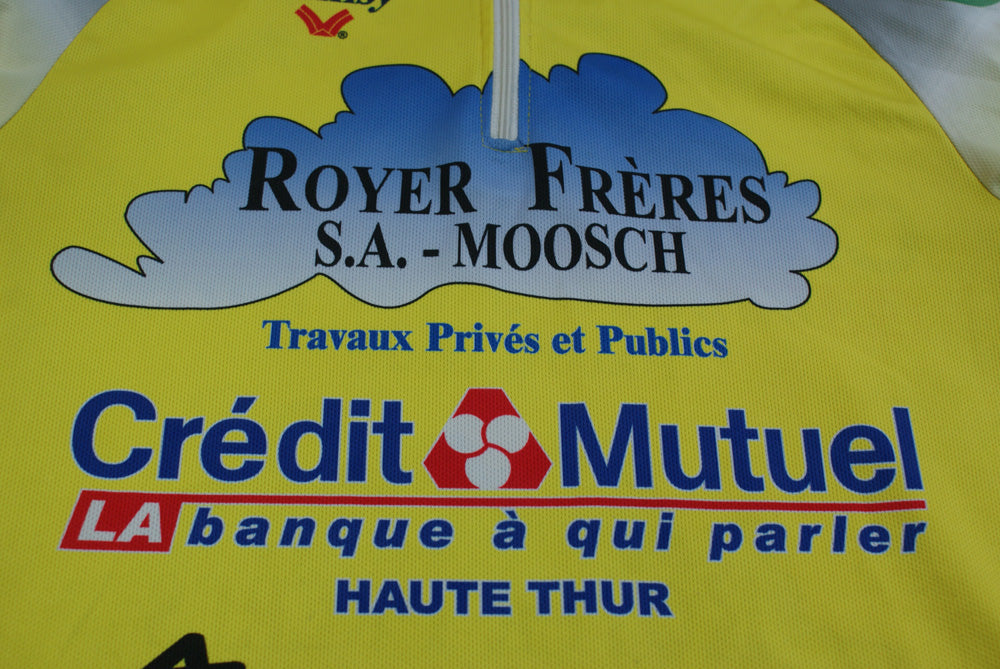 Maillot vélo vintage Shemsy Crédit Mutuel Bianchi MMA