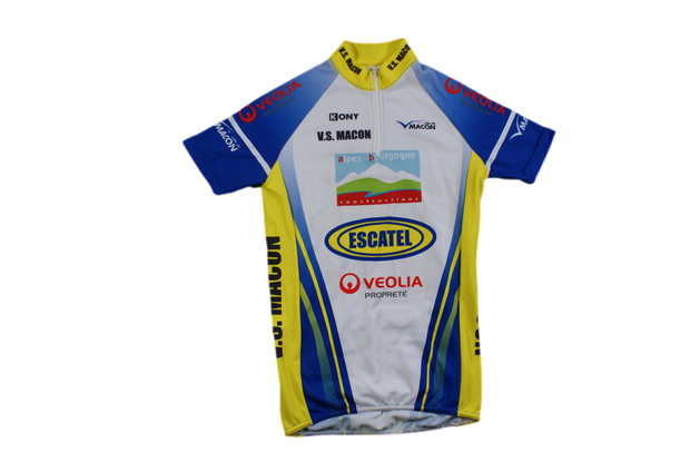 Maillot vélo vintage Kony Veolia Escatel Macon