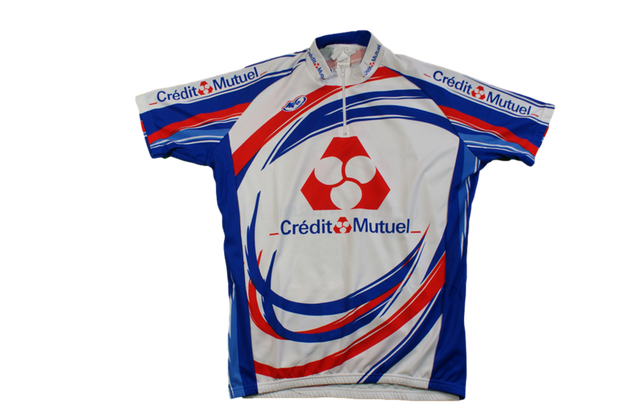 Maillot cycliste vintage Crédit Mutuel V.C.P shirt années 80 Maillot cycliste vintage Crédit Mutuel V.C.P shirt années 80