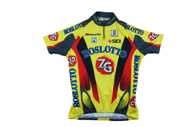 Maillot cyclisme vintage Biemme Roslotto Bianchi