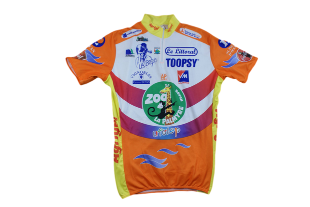 Maillot cyclisme rétro Charente-Maritime Zoo de La Palmyre Crédit Maritime La Bossis AP Sports