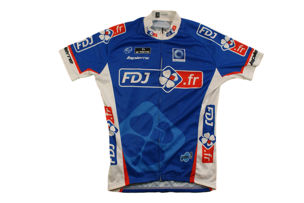 Maillot vélo vintage b'Twin Française des jeux Lapierre UCI Le bleuet de France