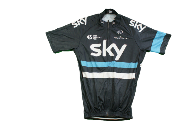 Ensemble cuissard vélo et maillot cyclisme équipe pro SKY Bleu Ensemble cuissard vélo et maillot cyclisme équipe pro SKY Bleu