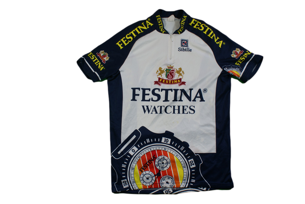 Maillot vélo rétro Sibille Festina