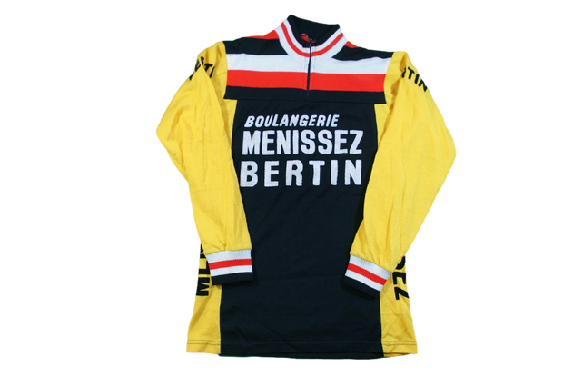 Maillot vélo rétro manches longues Boulangerie Menissez Bertin