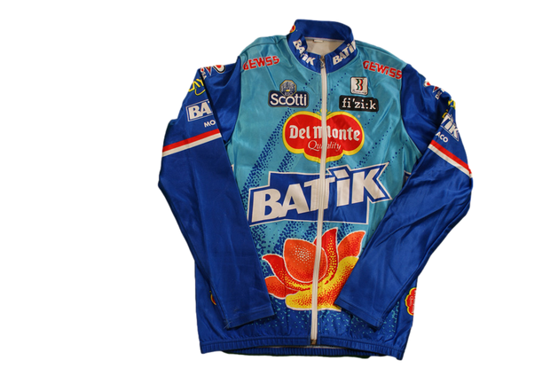 Veste cyclisme vintage Batik Biemme Gewiss Del Monte