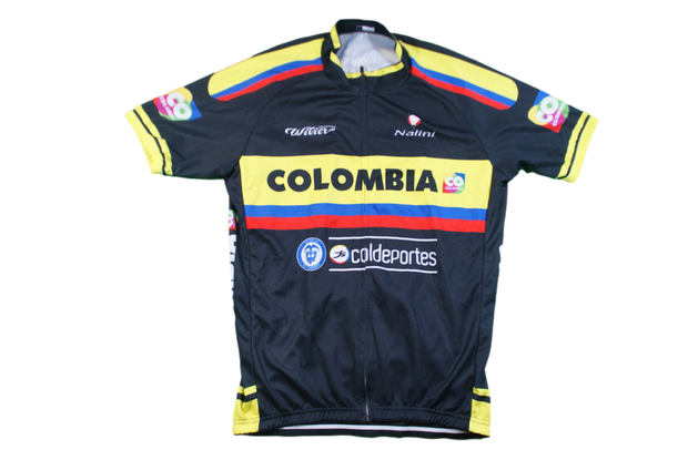 Maillot vélo rétro Nalini Colombia Wilier