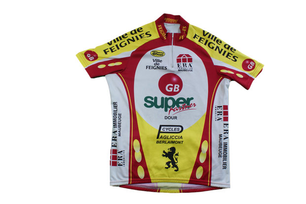 Maillot vélo rétro Diffusport Feignies Super Partner