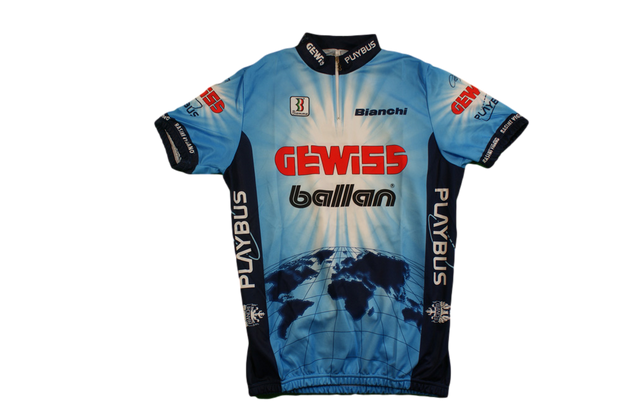 Maillot vélo rétro Biemme Gewiss Bianchi Playbus