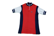 Maillot vélo vintage manches courtes rouge et blanc