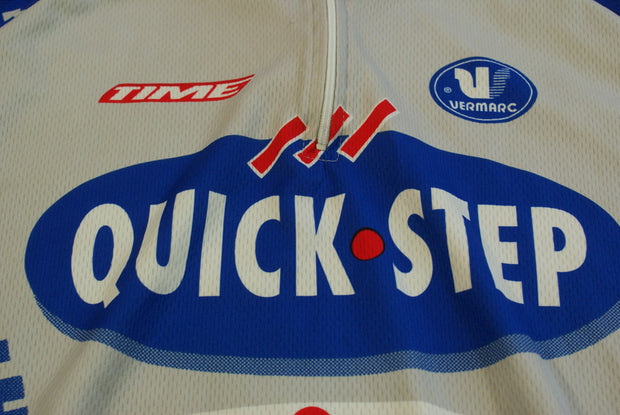 Maillot vélo vintage Vermarc Quick Step Time Peugeot Latexco