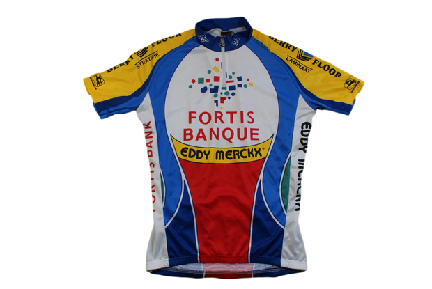 Maillot cyclisme vintage Giordana Fortis Banque Eddy Merckx