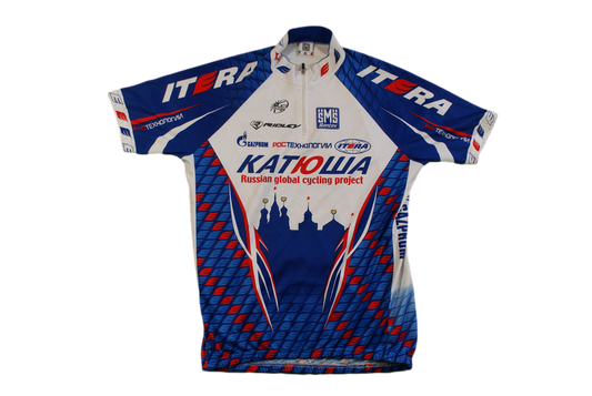 Maillot vélo vintage Santini Katowa Gazprom Ridley UCI