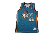 Maillot basket vintage Pistons Détroit N°33 Hill NBA